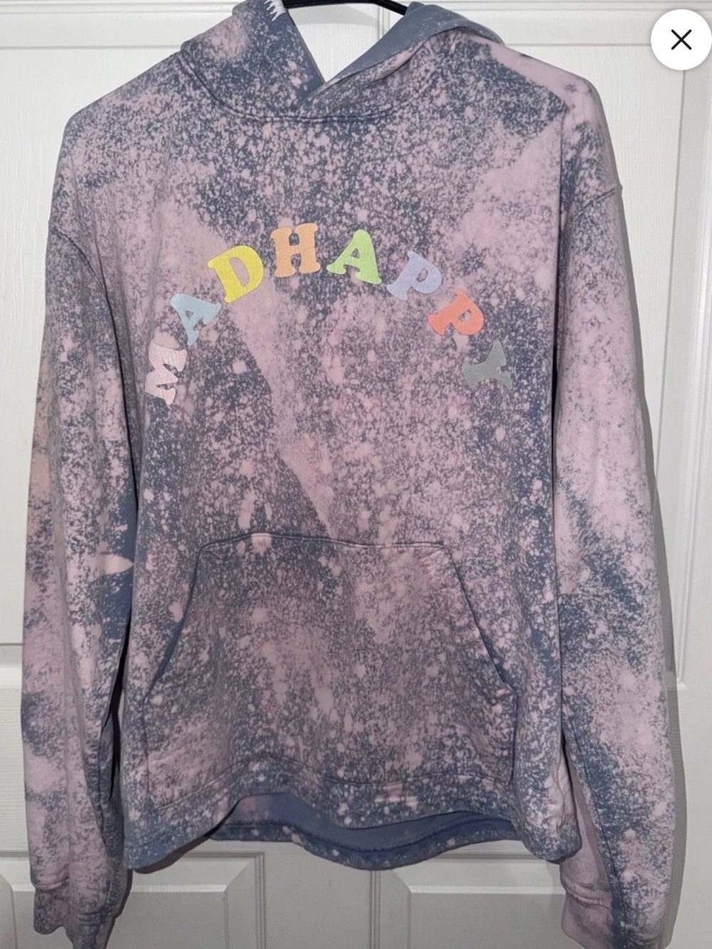 Pastel Tie-Dye 'Madhappy' Hoodie Sweatshirt - Medium